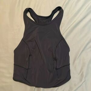 Lululemon cropped athletic top, no padding.
